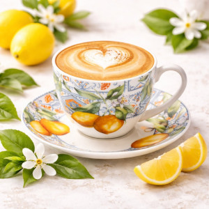 Šálek s podšálkem 260 ml - Lemon Tree collection